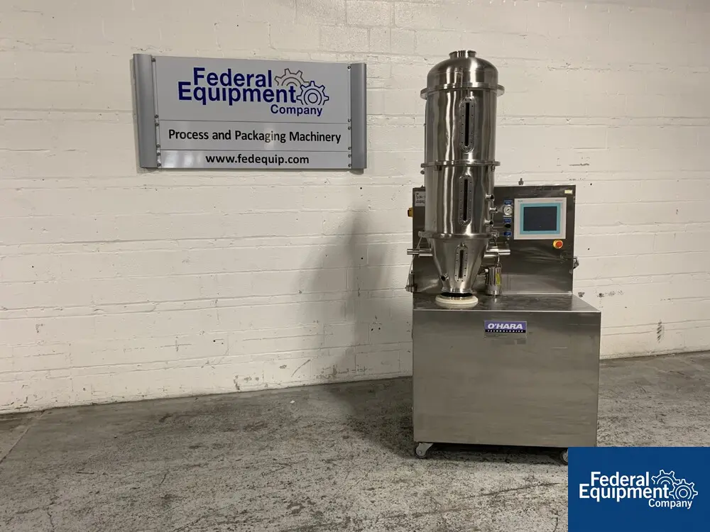O'Hara #FBDG-5KG, Fluid Bed Dryer, 160 CFM, 316 Stainless Steel, 2004