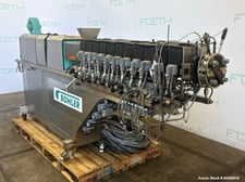 2" Buhler #BTSK-30/40D, Twin Screw Extruder, 50 mm Co-Rotating, 11 barrel, 800 RPM,