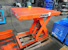 3000 lb. Presto #XL36-30, Hydraulic Lift Table, 48" x 40" Platform, 7"-44" Height, 1 HP, 120/240 V., 1PH (2