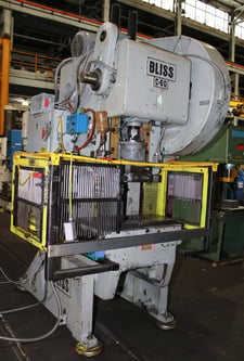 60 Ton, Bliss #C60, 4" stroke, 14.25" Shut Height, 3" adj., 32" x21" bed, air clutch & brake, 1968, #154007