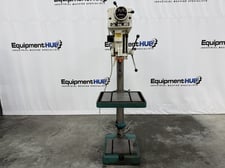 20" Clausing #2274, vari-speed floor drill press, 1.5 HP, keyed dril chuck, T-slotted work table with coolant