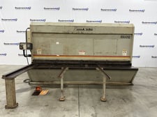 1/2" x 12' Accurshear #850012, hydraulic power squaring shear, 19 hydraulic hold downs, 40 HP, 2001
