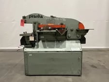 5" x 5" x 3/8" Piranha #P-50, ironworker, 8" throat, 4.25" stroke, 50 ton, 10 HP