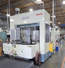 Niigata #HN63D, CNC horizontal machining center, 90 automatic tool changer, 39.4" X, 34.2" Y, 30.7" Z, 6000