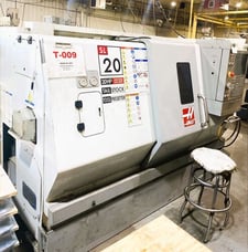 Haas #SL-20T, cnc lathe, 23" swing, 10.3" diameter x 20" L, 2" bar, 3" bore, 20 HP, 10 tool, 8" chuck