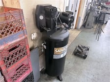 150 psi, Sanborn #SL-3706056, reciprocating air compressor, 1-stage, 60 gallon tank