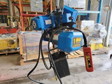 1 Ton, Hyundai #HT-D100, ne Electric Chain Hoist 4 m Dual Speed w/ Motor-Driven Trolley, 2005