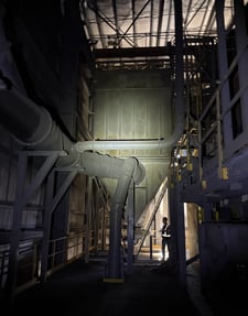 30,000 cfnm Mikropul, Industrial Pulse-Jet Dust Collector, w/ Hopper & Rotary Airlock Discharge