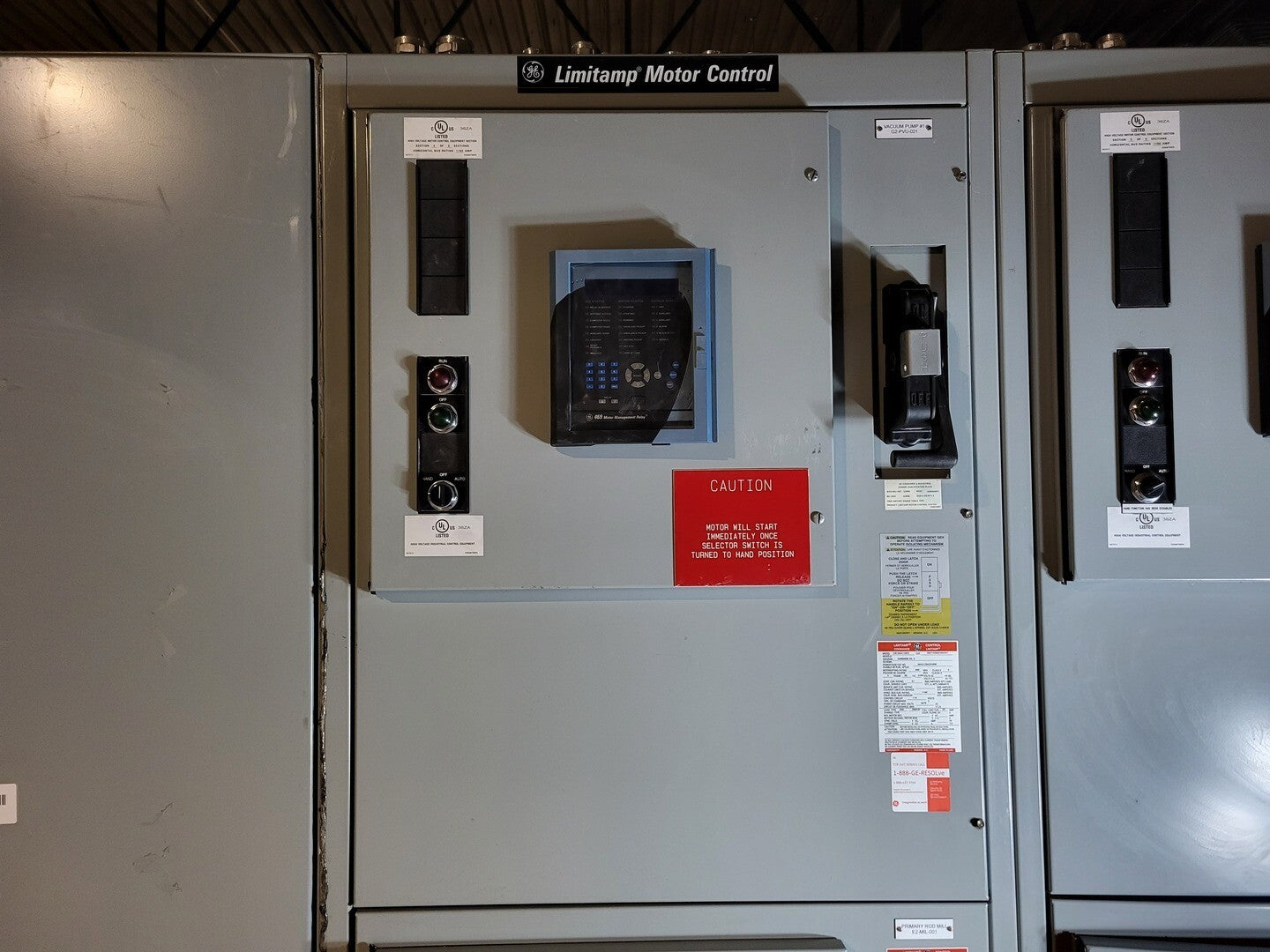 General Electric #0921X0562V02C01, limitamp motor control ce, 4160 Volts, 3 Phase, CR194A118F2, like new