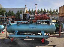 Mycom #250VMD, Ammonia Screw Compressor Package w/ Receiver Tank, 450 HP Motor, NH3 Industrial Refrigeration