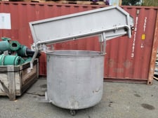 72" Stainless Steel Dewatering Screen Conveyor - 20" Wide - Inclined Screening Trough w/ 48" Collection Tank