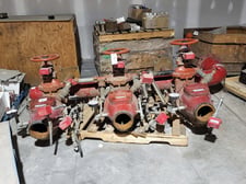 Viking, 3 Sets 6" Dry Fire Sprinkler Valve Assemblies - Viking F-1 w/ Trim, Gate Valves & Switches