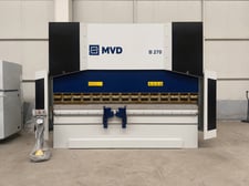 270 Ton, MVD #B270-3100, CNC Hydraulic Press Brake, 122" bed length, 10.2" stroke, 1.1' throat, Delem DA-66S