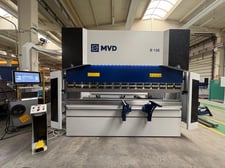 135 Ton, MVD #B135-3100, CNC Hydraulic Press Brake, 122" bed length, 10.2" stroke, 1.1' throat, Delem DA-66S