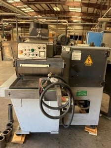 12" Cam-Wood #TRS-5014, dip chain gang rip saw, 4-3/4" cut depth, 12" chain width, 50 HP, 3,200 RPM, 30-100