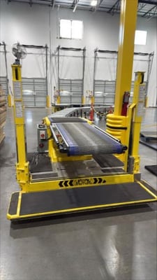 Gorbel #Destuff-It, automatic trailer unloader/loader, 24" belt width, 50 FPM travel, 76-110 FPM belt, 550