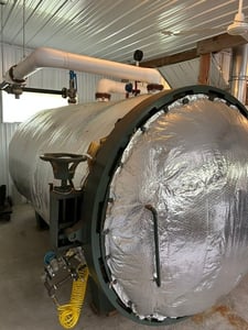 232 psi, 60" x 120" Industrial Pressure Vessel, Henan International Mfg Horizontal Cylindrical Shape with