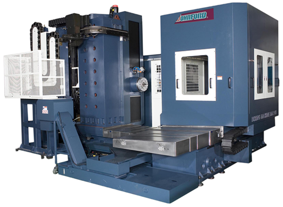 4.3" Johnford #BMC-110, Horizontal Table Type Boring Mill, 79" X, 71" Y, 63" Z, 55" x 63" table, 21.7"