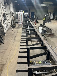 Ficep #1101-DX, CNC beam drill line, 44" max beam, 1-11/16" drilling, 12" spindle stroke, 7.5 HP, 2008