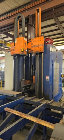Peddinghaus #Ocean-Avenger-Plus-MDL-1250/1C, CNC beam drill line, 48" max profile, 80' length, 25 HP, Siemens