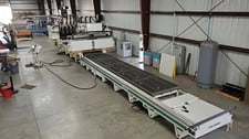 Onsrud #615DG24H8, CNC router, 641.8" x 60" travels, (8) 24 HP spindles, 24,000 RPM, Two Fanuc 31i-B5