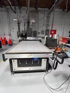 Multicam #Graph-X-G-103-K-V2, CNC router, 48" x 96" table, 4 HP Perske, 24,000 RPM, knife mounting bracket