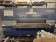 Lissmac #SBM-M-1500-B2-60, deburring & edge rounding machine, 60" working width, 4.72" max thickness, 2013