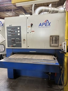 Apex #3052M-DSD, deburring machine, 53" max stock width, 0-6" opening, 5-25 FPM, 2015