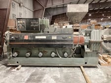 4-1/2" Davis Standard #45IN45, extruder, 24:1 L/D, air cooled, (5) cooling zones, 225 HP gearbox, 1985