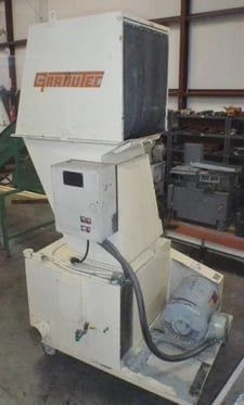 28-5/8" x 31" Granutec #TFG-1624-50, granulator, 50 HP, (3) rotor knives, successfully test ran
