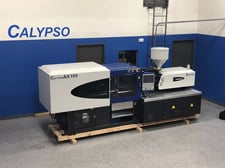 155 Ton, 10.12 oz., Calypso #AX155, injection molding machine, 14.96" x 14.96" tie bars, Keba i2880 Touch
