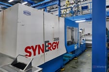 395 Ton, 42 oz., Netstal #S-3500-2150, injection molding machine, 28.34" x 28.35" tie bars, Netstal Control