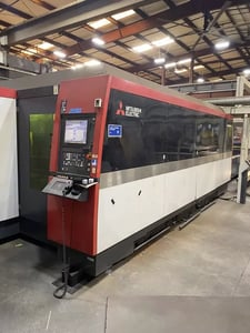 Mitsubishi #ML3015NX-F40, CNC fiber laser cutting system, flying optic, 4,000 watt, 5' x 10' table, 1" Mild