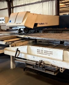 24 Ton, Trumpf #TruMatic-7000, CNC punch / laser combination, 4,000 watt, 5' x 10' table, Bosch CNC, 3,818