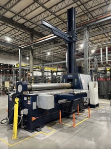 10' x 1-9/16" Faccin #HAV-3145, 3-roll double pinch plate bending roll, 17.72" top roll, 2017