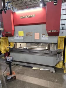 90 Ton, Accurpress #Accell-5908, CNC hydraulic press brake, 8' overall, 82" between housing, 14" stroke, 16"