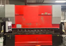 146 Ton, Amada #HFEM2-1303, CNC hybrid press brake, 10' overall, 106" between housing, 16.5" throat, Amada AB