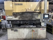 80 Ton, Toyokoki #APB-8025W, servo press brake, 9.8' overall, 81" between housing, 5.9" stroke, 10" throat