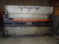 90 Ton, Pacific #J90-12, hydraulic press brake, 12' overall, 126.5" between housing, 7" stroke, 6" throat