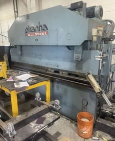 95 Ton, Piranha #9510, CNC hydraulic press brake, 10' overall, 102" between housing, 6" stroke, 8" throat