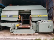 41" x 41" Hydmech #H-40, horizontal band saw, 20 HP, 27" work height, 1998