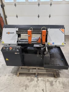 9.1" x 18.1" Cosen #MH-460M, miter horizontal band saw, 2 HP blade motor, 2021