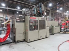 Brown #CS-5500-Quad, match metal continuous thermoformer, 50" x 50" mold, 155 Ton form station, Brown T-345V