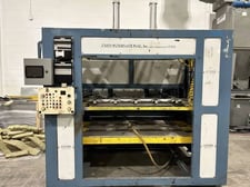 ZMD #3648, thermoformer, 36" x 48" max mold, infrared panel ovens, 30" platen strokes, Wecon PLC