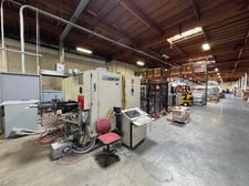 Sencorp #DT-2500, thermoformer, 31.5" x 38" max mold, 25 Ton form & trim stations, servo indexing, Siemens