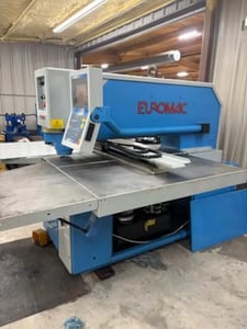 33 Ton, Euromac #CX 1000/30, CNC Punching Machine, 80" x 40" Travels, 4' x 8' Sheet, 1/4" Max Thickness, 1999
