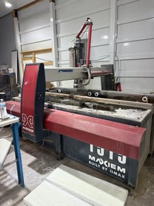 Omax #Maxiem-1515, CNC waterjet cutting system, 5.2' x 5.2' table, 30 HP pump, 55,000 PSI, Omax Control, 2016
