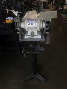 6" Jet #JBG-6A, Pedestal Grinder, Dust Collector, 6" x 3/4" x 1/2" wheel, 3450 RPM, 0.5 HP