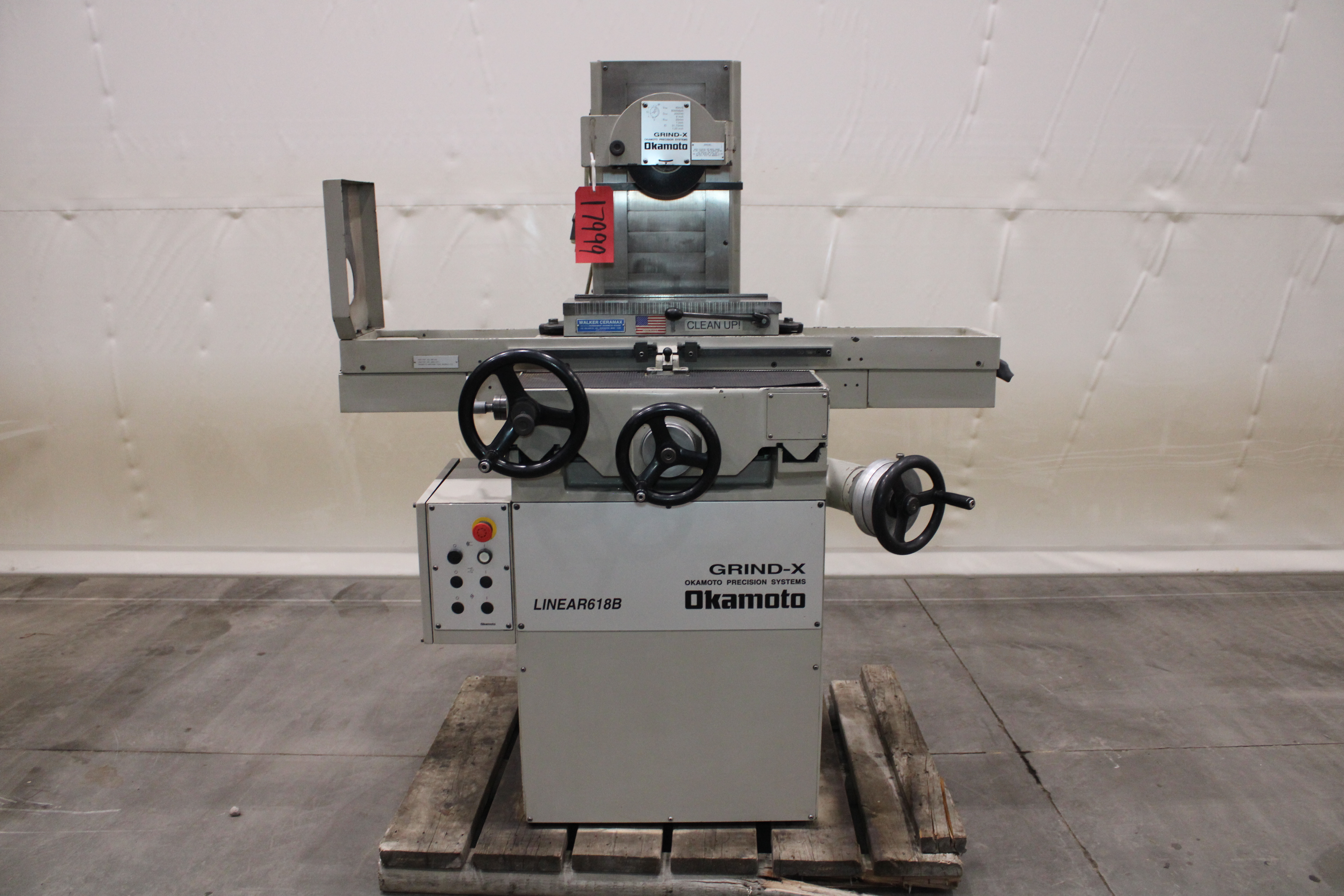 6" x 18" Okamoto Hydraulic Surface Combustion Grinder
