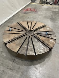 60" vertical turret lathe Chuck, 1-1/16" T-Slots, 4" Jaw Slide Width